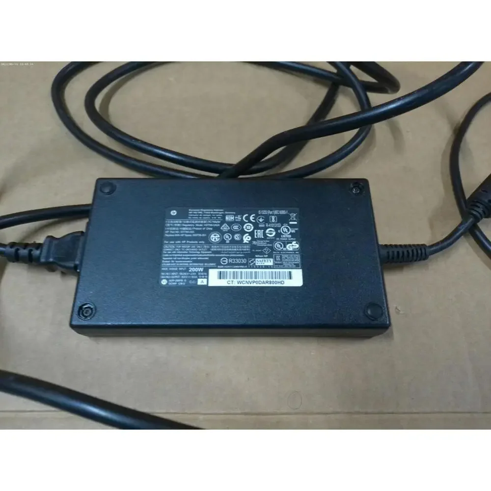 Genuine 200W AC/DC Adapter Compatible with HP EliteDisplay S340c 34-inch Curved